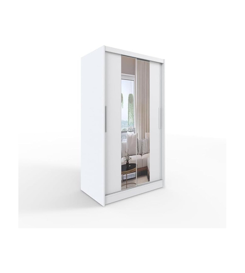 GABA L2 120 cm Sliding Door Wardrobe with Mirror