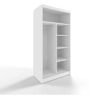 GABA L2 120 cm Sliding Door Wardrobe with Mirror