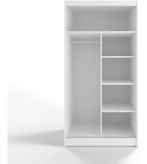 GABA L2 120 cm Sliding Door Wardrobe with Mirror