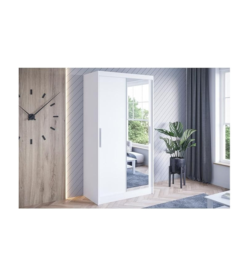 GABA K6 100 cm Sliding Door Wardrobe with Mirror