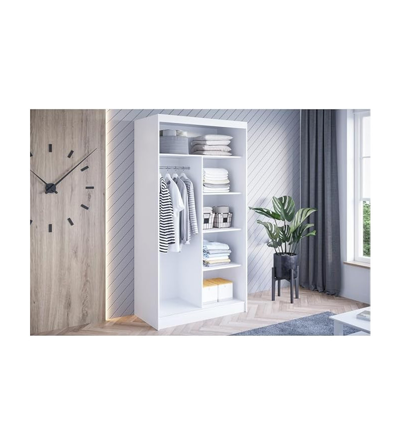 GABA K6 100 cm Sliding Door Wardrobe with Mirror