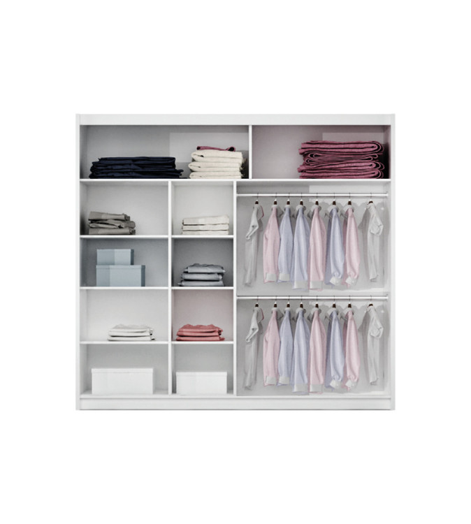 GABA PREMIUM LN2 200 cm Sliding Door Wardrobe with Mirror