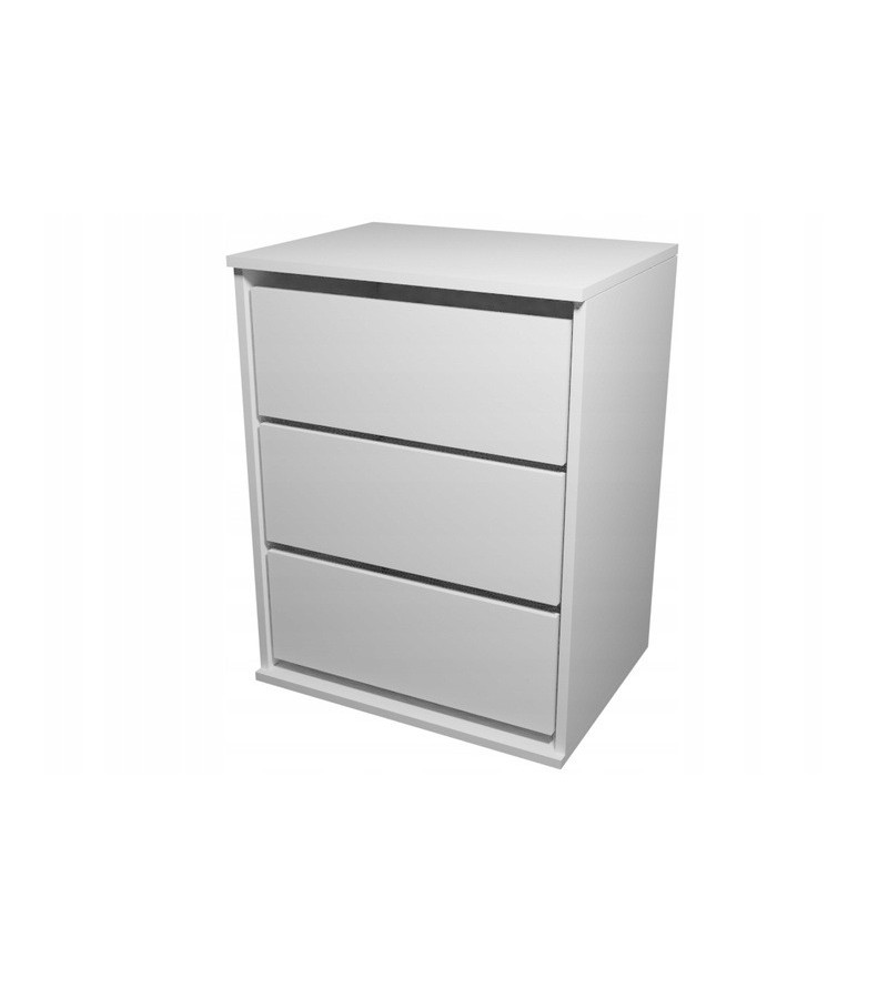 Gaba Sliding Door Wardrobe 3 Drawer Shelving Unit Universal Full White
