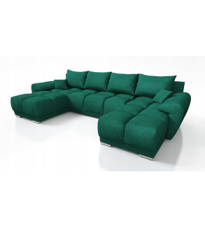 GABA LONDON U-Shaped Corner Sofa Bottle Green Velvet ( 37 )
