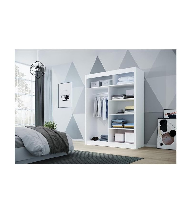 GABA D1 120 cm Sliding Door Wardrobe with Mirror