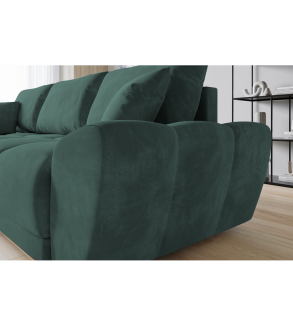 GABA LONDON U-Shaped Corner Sofa Bottle Green Velvet ( 37 )
