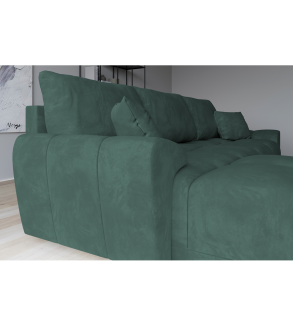 GABA LONDON U-Shaped Corner Sofa Bottle Green Velvet ( 37 )