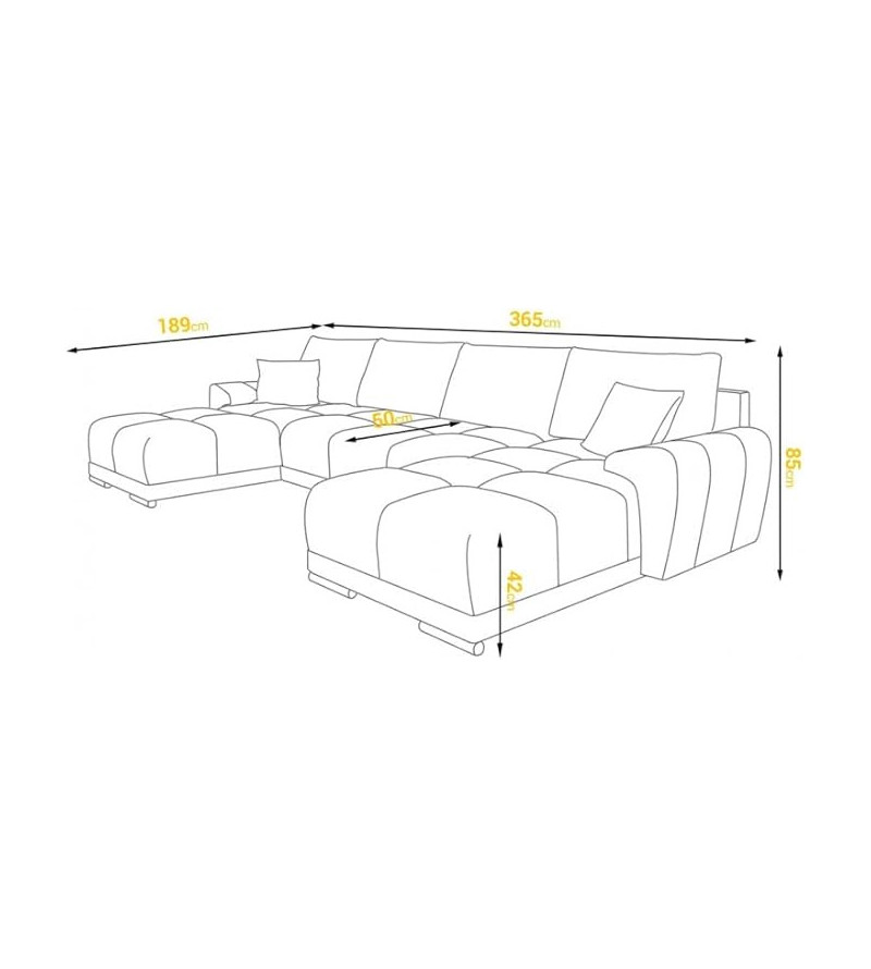GABA LONDON U-Shaped Corner Sofa Bottle Green Velvet ( 37 )