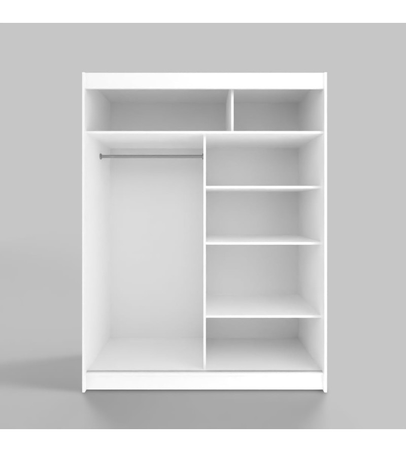 Full White 150cm Sliding Door Wardrobe