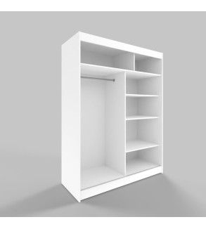 Full White 150cm Sliding Door Wardrobe