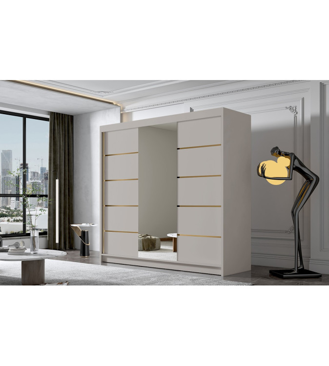 GABA EO6 200 cm Sliding Door Wardrobe with Mirror