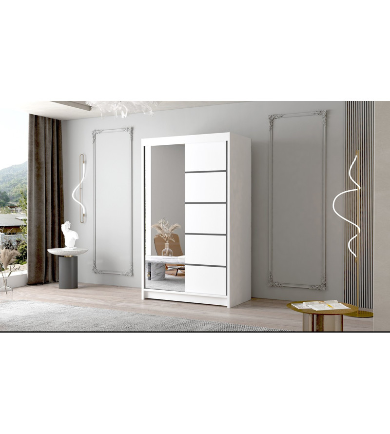 GABA FA3 120 cm Sliding Door Wardrobe with Mirror