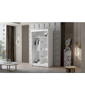 GABA LV3 100 cm Sliding Door Wardrobe with Mirror