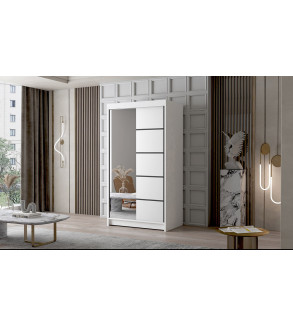 GABA LV3 100 cm Sliding Door Wardrobe with Mirror