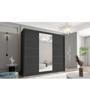 GABA DA6 250 cm Sliding Door Wardrobe with Mirror