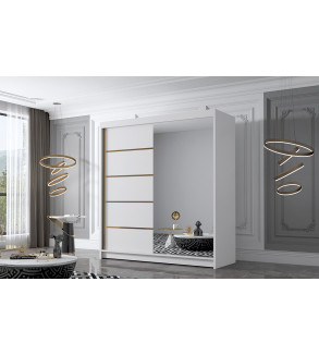 GABA BI3 180 cm Sliding Door Wardrobe with Mirror
