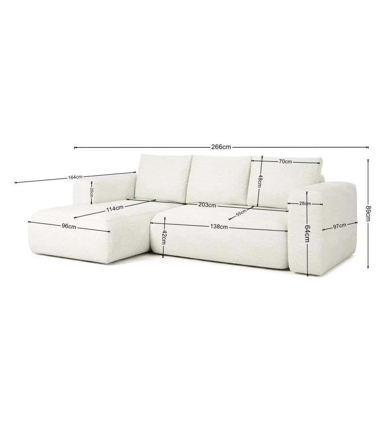 GABA LAMI L-Shaped Corner Sofa Bed