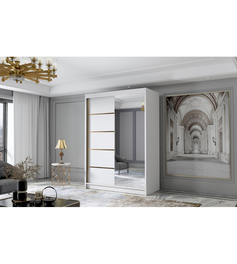 GABA LO3 120 cm Sliding Door Wardrobe with Mirror