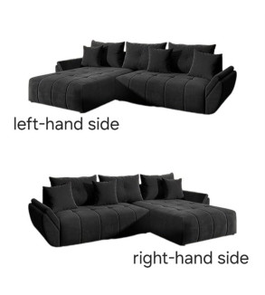 GABA VIGO VELVET L-Shaped Universal Corner Sofa Bed