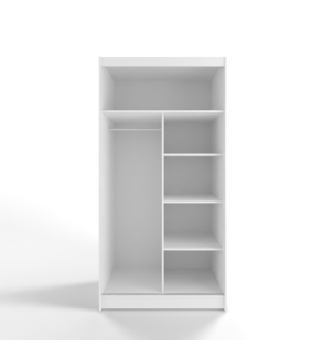 GABA Full Mirror 100 cm Sliding Door Wardrobe with Mirror