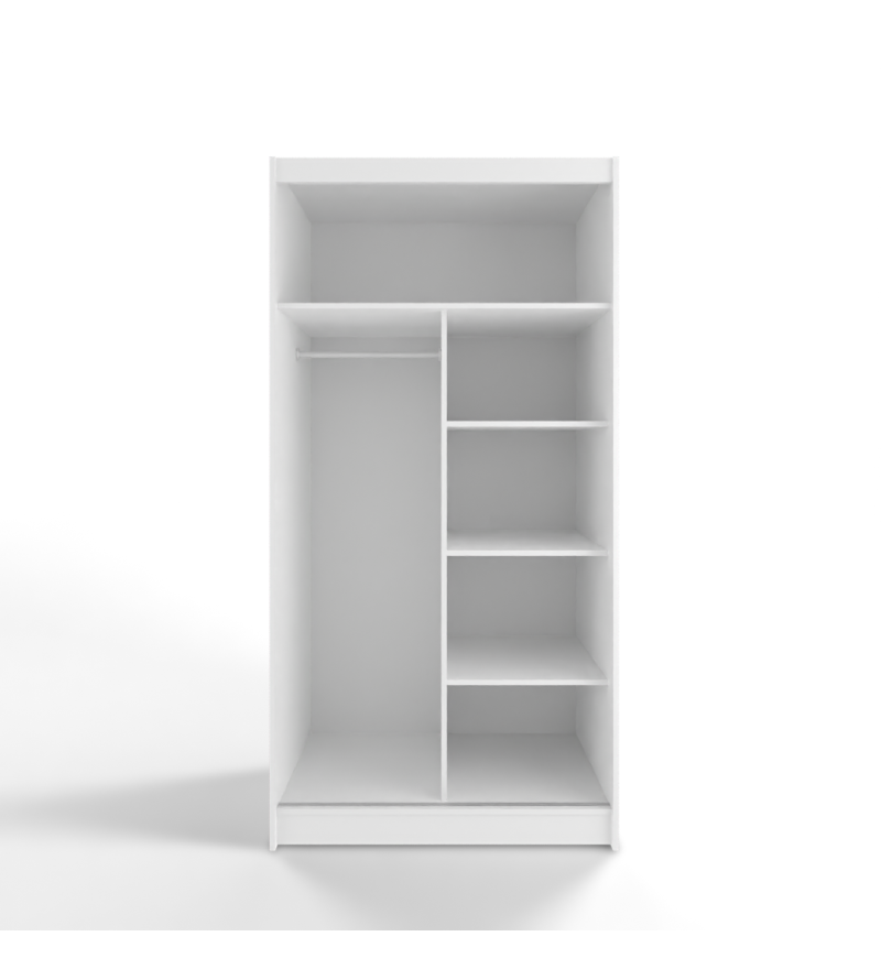 GABA Full Mirror 100 cm Sliding Door Wardrobe with Mirror