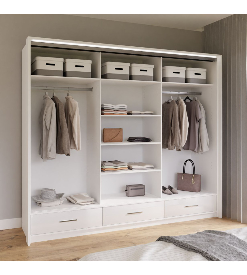 GABA PREMIUM MARS 250 cm Sliding Door Wardrobe with Mirror