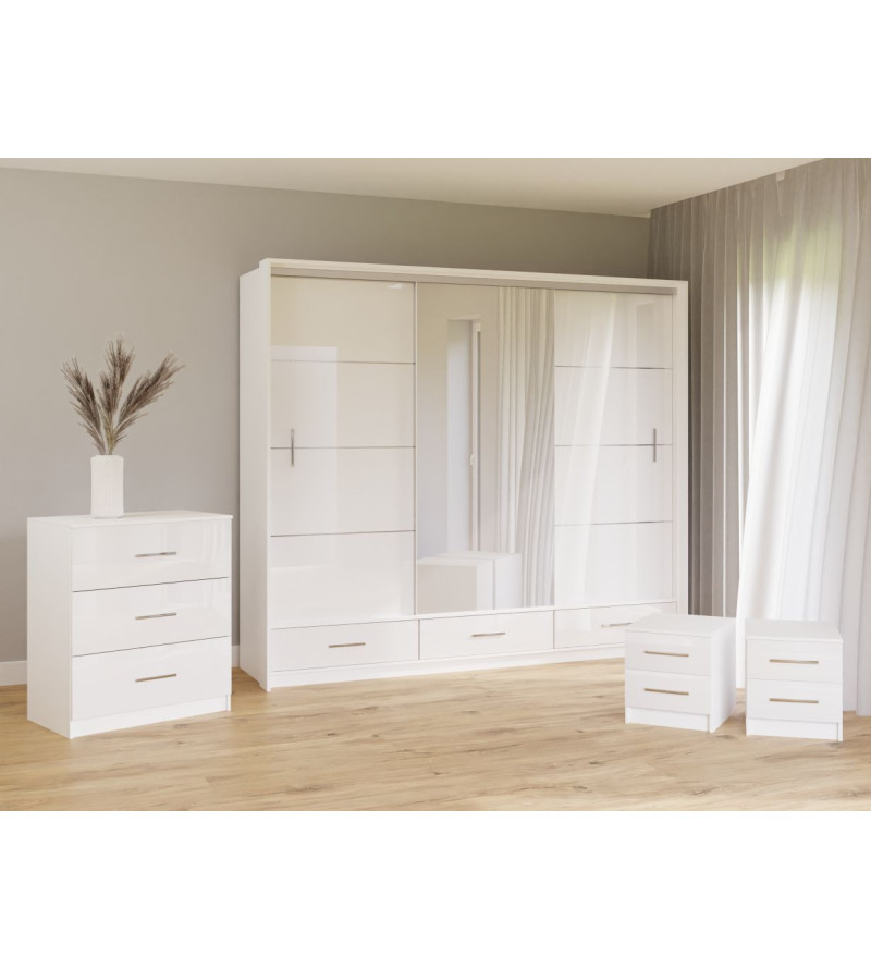 GABA PREMIUM MARS 250 cm Sliding Door Wardrobe with Mirror