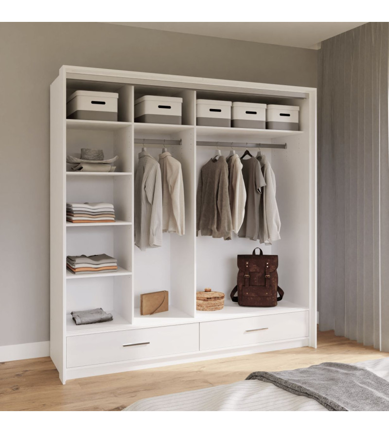 GABA PREMIUM MARS 200 cm Sliding Door Wardrobe with Mirror