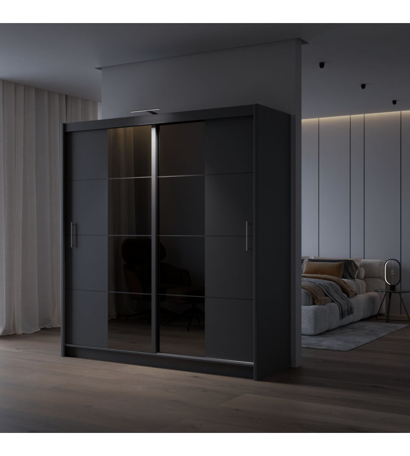 GABA PREMIUM PRTO 200 cm Sliding Door Wardrobe with Mirror