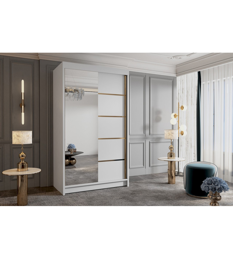 GABA VO3 100 cm Sliding Door Wardrobe with Mirror