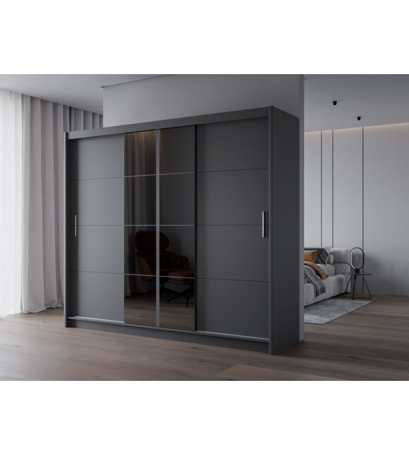 GABA PREMIUM PRTO 250 cm Sliding Door Wardrobe with Mirror