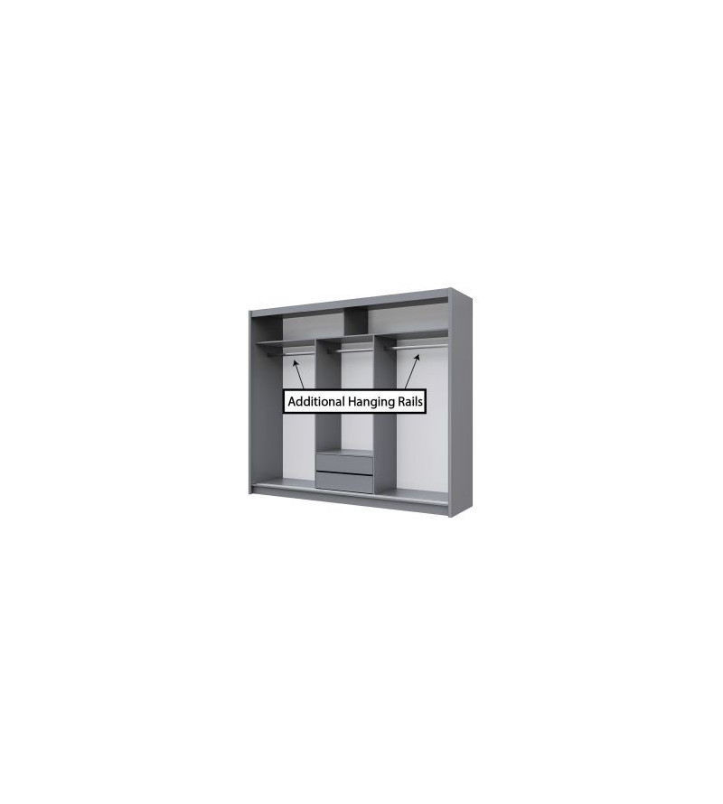 GABA PREMIUM PRTO 250 cm Sliding Door Wardrobe with Mirror