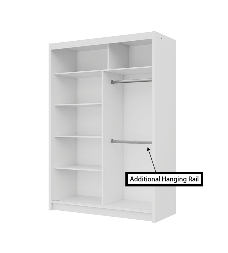 GABA PREMIUM VTA 150 cm Sliding Door Wardrobe with Mirror