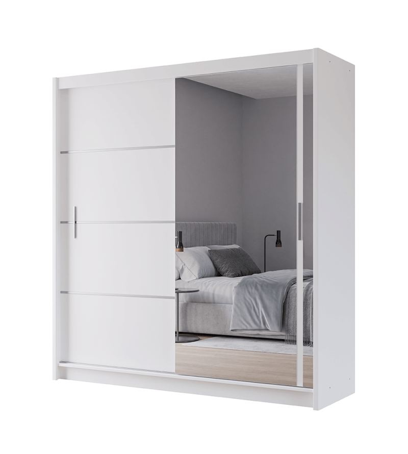 GABA PREMIUM VTA 200 cm Sliding Door Wardrobe with Mirror