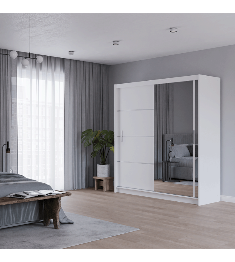 GABA PREMIUM VTA 200 cm Sliding Door Wardrobe with Mirror