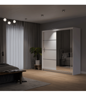 GABA PREMIUM VTA 200 cm Sliding Door Wardrobe with Mirror