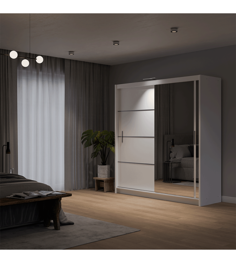 GABA PREMIUM VTA 200 cm Sliding Door Wardrobe with Mirror