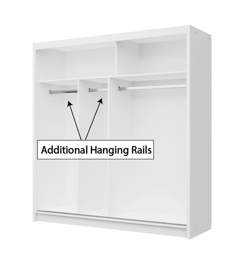 GABA PREMIUM VTA 200 cm Sliding Door Wardrobe with Mirror