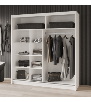 GABA PREMIUM VTA 200 cm Sliding Door Wardrobe with Mirror