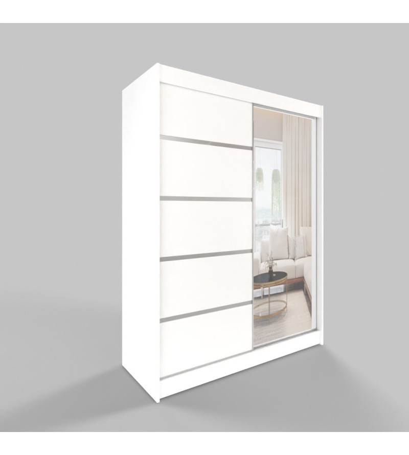 GABA C3 150 cm Sliding Door Wardrobe with Mirror