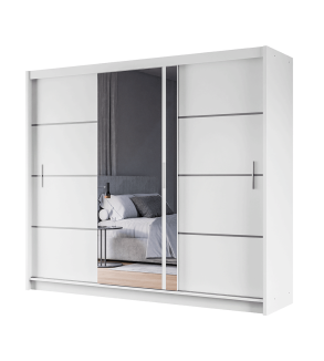 GABA PREMIUM VTA 250 cm Sliding Door Wardrobe with Mirror