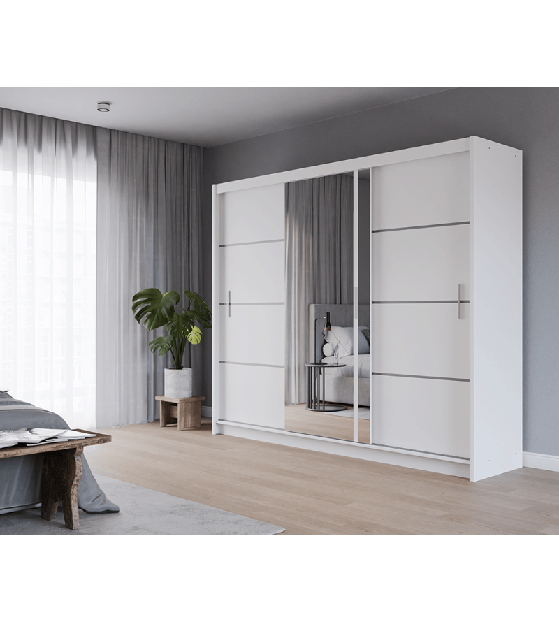 GABA PREMIUM VTA 250 cm Sliding Door Wardrobe with Mirror
