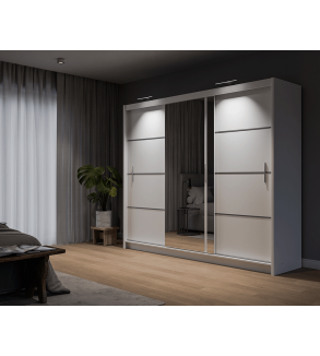 GABA PREMIUM VTA 250 cm Sliding Door Wardrobe with Mirror