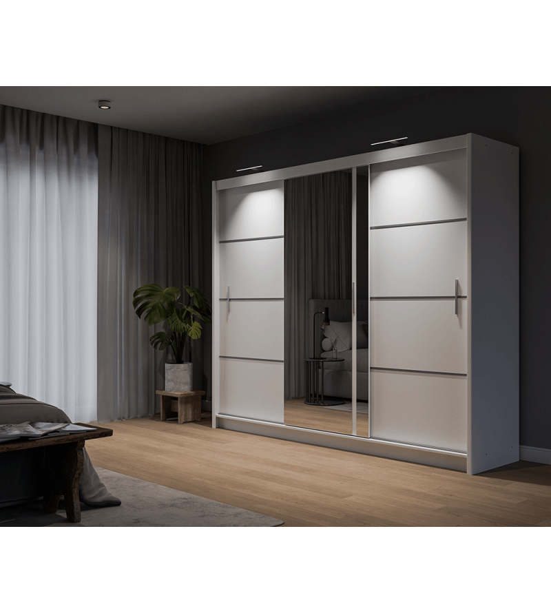 GABA PREMIUM VTA 250 cm Sliding Door Wardrobe with Mirror