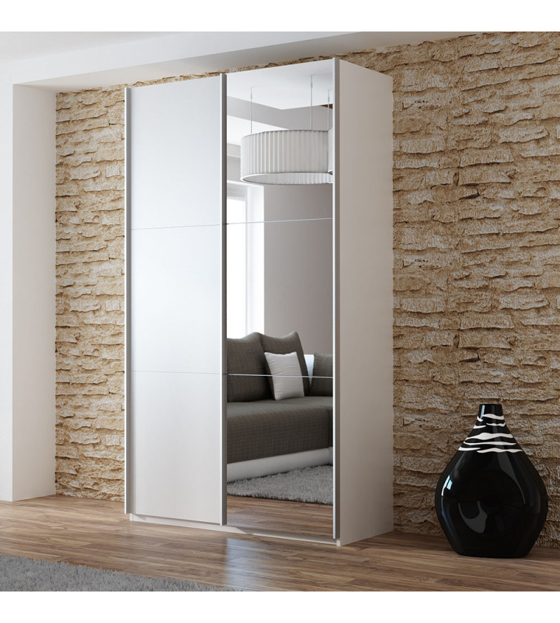 GABA PREMIUM V1 120 cm Sliding Door Wardrobe with Mirror