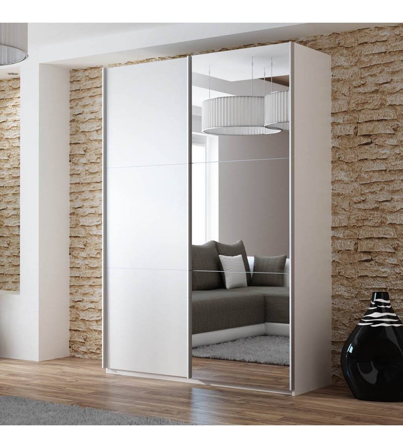 GABA PREMIUM V1 150 cm Sliding Door Wardrobe with Mirror