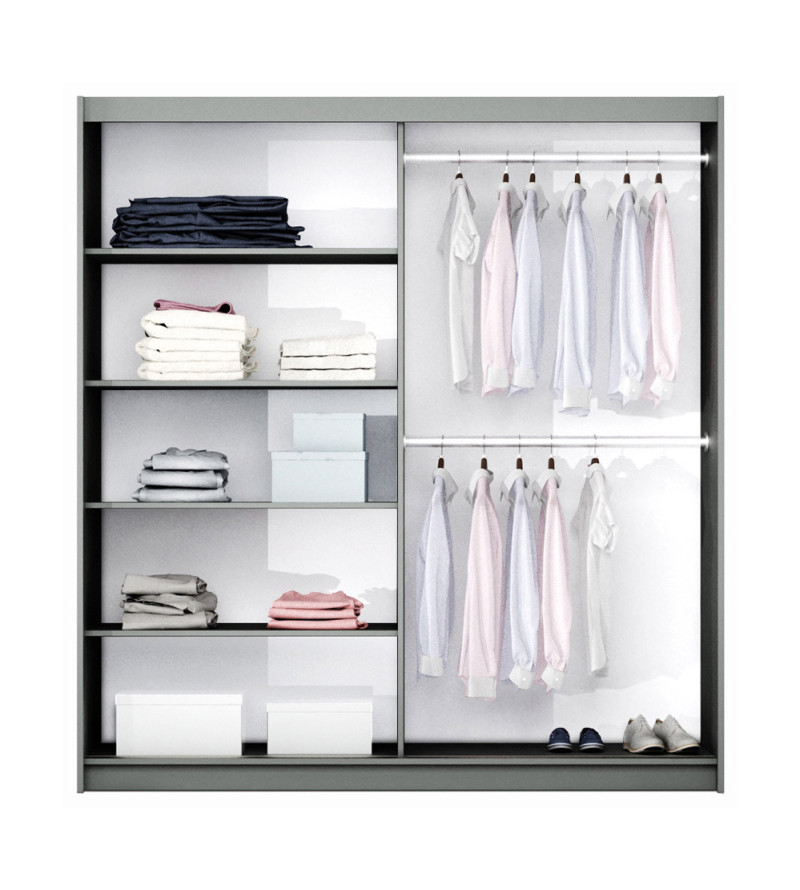 GABA PREMIUM V1 200 cm Sliding Door Wardrobe with Mirror