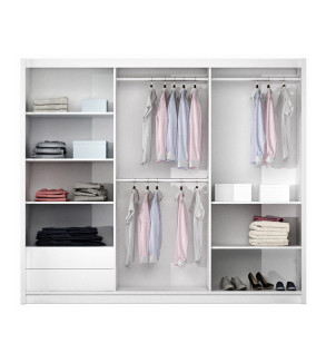 GABA PREMIUM V1 250 cm Sliding Door Wardrobe with Mirror