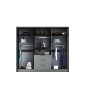 GABA BK 255 cm Hinged Door Wardrobe