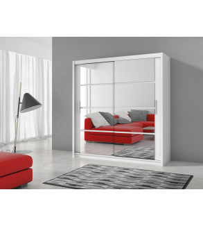 GABA PREMIUM DK 160 cm Sliding Door Wardrobe with Mirror